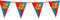 Generique - Wimpelgirlande Ritter 6 cm blau rot