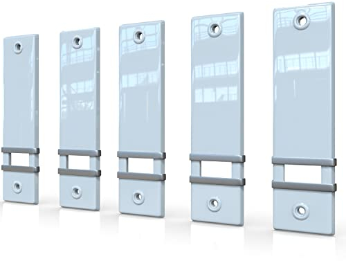 markiso® Rollladengurt Abdeckung [5 Stück] – Lochabstand 160 mm | Gurtwickler Abdeckung aus Kunststoff | Einfache Montage ohne Gurtausbau | Gurtwicklerblende für Maxigurte | Farbe Weiß