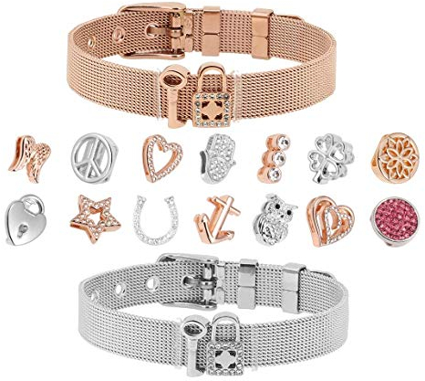 Just4Trend Charms für Mesh Armband 10mm | Mesh Charmband | Mesh Charmarmband - austauschbar Module 008-SL