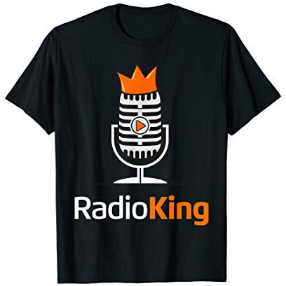 Radio King Microphone DJ Radio Host Anchor Funny HAM Radio T-Shirt