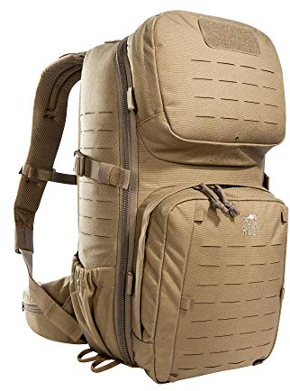 Tasmanian Tiger TT Modular Combat Pack 22L, Militär Tages-Rucksack, perfekt organisierter Daypack, Molle-Kompatibel für Uni, Arbeit, Schule, Outdoor, Trekking und Wandern, Khaki