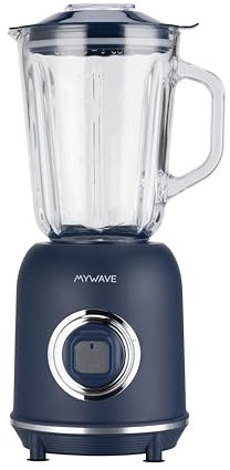 My Wave - Batidora de Vaso - Potencia de 1000W - Capacidad de 1,5L y 2 Velocidades + Pulse- Para Líquidos y Sólidos - Cuchillas de Acero Inoxidable y Vaso Extraíble - Apta para Lavavajillas