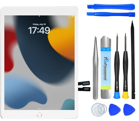 NB+ Screen Replacement For iPad 9th Generation 10.2 ”Touch Screen Digitizer 2021 Pre-Installed Adhesive(model:A2602 A2603 A2604 A260(White)