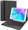 Earto iPad 9 Generation Tastatur Hülle, iPad 10.2 Tastatur mit Touchpad, 2 BT Kanäles, Abnehmbare Kabellose QWERTZ-Tastatur für iPad, Schwarz