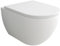 Alpenberger Moderne Toiletten | Kloschüssel mit Nano | Hänge WC Set mit Toilettendeckel D Form | Spülrandloses WC + Schallschutzset | Klo für Gäste WC und Badezimmer | Passend Geberit