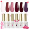 ROSALIND Smalto Semipermanente Rosa Chiaro Rosso Rosa Marrone Viola Scuro 6 Colori Smalti Semipermanenti UV LED Smalto Per Unghie Soak Off Gel Polish