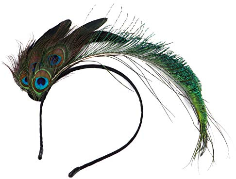 FRCOLOR Pfauenfeder-stirnband Schleier-mesh-stirnband Retro Haarschmuck Brosche Pfauenfeder Haar Kopfbedeckung Pfau Haarnadel Damen Stirnbänder Stirnband Pfau Zubehör Fräulein Gittergewebe
