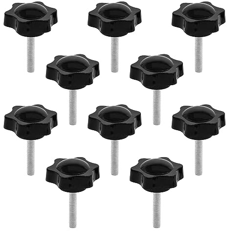 JJWNMLL 10 stücke M6*30mm Sechsecker Kunststoff Kopf Sternschraube, Sterngriffschraube,Gewinde Ersetzen Stern Hand,Handanfangschraube,mechanische Verriegelungsschraube