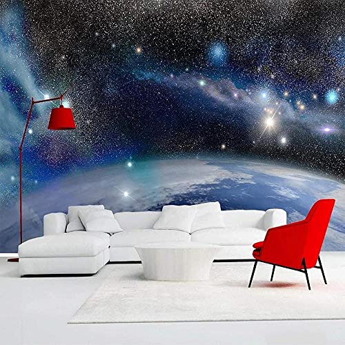Univers Galaxie Planète Espace Papier Peint Moderne En 3D Pour Chambre À Coucher Et Salon Papier Peint 3D Coller Et Peler Stickers Muraux Décor À La Maison Art Mural 140 (largeur) x 70 (hauteur) cm