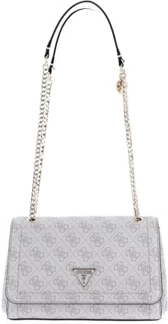 GUESS Noelle Convertible Crossbody Flap Dove Logo