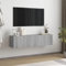 AUVYI TV-Wandschrank Grau Sonoma 120x30x30 cm Holzwerkstoff Hängeschrank Wohnzimmer Kitchen Cabinet Fernseher Schrank Lowboard Nachttisch Holz Wohnwand Modern Aufbewahrungsschrank