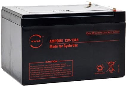 NX, 12V Battery, 12 Volt 13ah battery, 12V 13Ah 12V 12Ah equivalent Lead Acid Rechargeable Battery For General purpose, Electric Vehicles, Wheelchairs, Golf Carts, Emergency power (12V - 13Ah)
