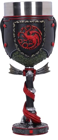 Nemesis Now House of The Dragon Daemon Targaryen Kelch, 19,5 cm, Harz, Schwarz, offizielles Produkt des Drachen, Haus des Drachen, Kelch aus feinstem Harz, fachmännisch handbemalt