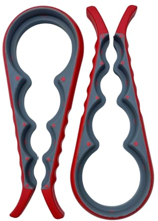 2 Stück TrustHome 4-in-1 universal Deckelöffner für Schraubgläser, Flaschenöffner für schwache Hände und Senioren, idealer Küchenhelfer, Alltagshelfer