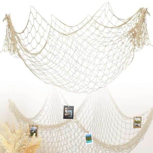 KARELLS Mesh Maritime Deko, Fischernetz, Wand Deko, 100x200cm, für Room Decoration, Photography Hintergrundwand