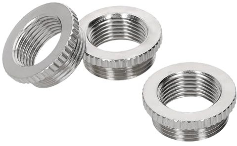 3 Stück Kalitec D6725203 Reduktion gerändelt M25/M20 Messing I Reduzierstück Kabelverschraubung I M20 Innengewinde I M25 Außengewinde I IP68