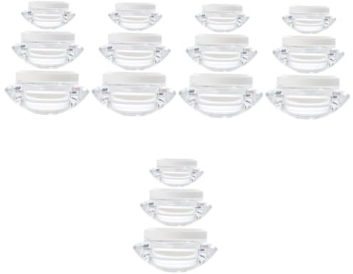 PACKOVE 15 Pz Bottiglia di crema UFO butter contenitori per cosmetici piccoli contenitori per il trucco vasetti cosmetici minuscoli vasetti con coperchi sottovaso di crema Acrilico