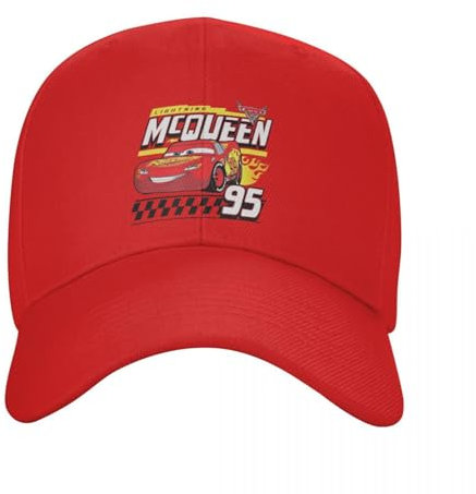 ORHFHVW Baseballkappe Lightning McQueen 95 Baseballkappe Männer Frauen Outdoor Trucker Arbeiter Kappe Hut Verstellbare Snapback Caps Sport CapGeburtstagsgeschenk