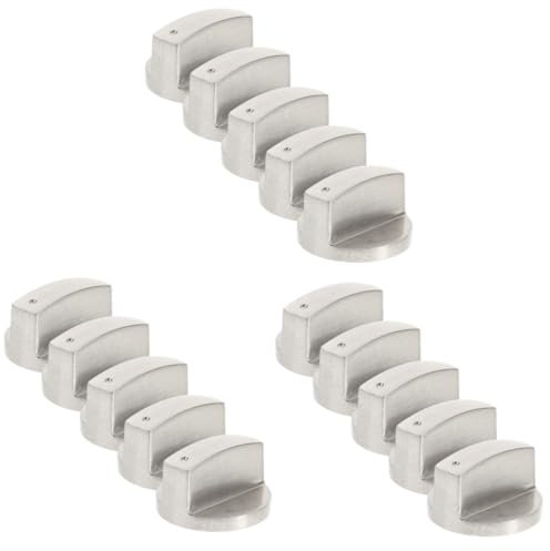 HOMSFOU 15stücke Edelstahl Gasherd Drehknöpfe Ersatz Für Kochfeld Und Backofen Installieren Passend Langlebig Und Elegant Für Effiziente Steuerung Der Hitze