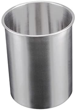 Garneck Cubo de Hielo Redondo de 2 5 L para Enfriar Botellas de Vino Construcción de Acero Inoxidable Color Plateado