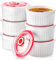 Mfacoy Ramekins with Lids Set of 6, 8 oz Porcelain Creme Brulee Souffle Ramekins with Covers, White Pudding Custard Cups Ramiken for Baking, Small Bowls for Sauces Dessert, Dishwasher and Oven Safe