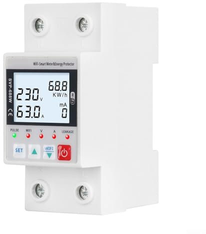 LCD-Display WiFi Smart Meter zur Überwachung von Strom, Spannung und Leckagen in Echtzeit