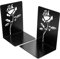 LALAFINA 2stücke Metall Buchstützen Mit Floralen Designs Dekorative Buchhalter Für Zuhause Und Büro Stabil Und Modern Für Schwere Bücher Maße