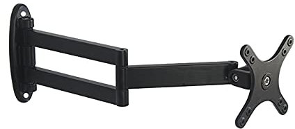 Monitor Stands Monitor and TV Bracket Wall Mount Bracket, Monitor Arm Desktop Bracket for 12- to 24-inch Screens with Swivel and Tilt(Black)