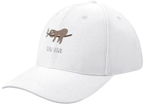 CIZIEOE Basecap Faultier-Vibes! Slow Down Baseball Cap Icon Man Cap Luxus-Cap für Frauen Männer