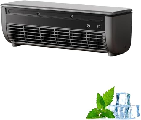 Tragbare Klimaanlage - 2025 Neue Wandmontierte Kabellose Mini Kühlgerät Ventilator - USB Wiederaufladbar - Ohne Bohren Installation - Sofortiger Kühltisch Ventilator - für Schlafzimmer Küche Büro A