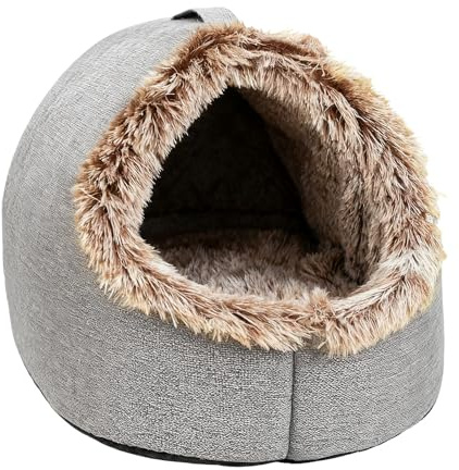 Generisch Katzenhaus Bett | Weiches Nest Mit Tragegriff,Kätzchen Bett Höhle Winter Katzenhaus - Für Kätzchen Welpen Kleine Hunde Zum Schlafen Innen Schlafzimmer Wohnzimmer Balkon Zuhause Wohnung