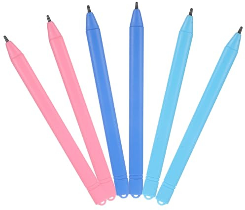 Stylet pour Tablette D'écriture LCD 4, 8 Pouces, Lot de 6 | Abs et Caoutchouc Électroconducteur, Compatibilité, Écriture Fluide, pour Écrans Tactiles