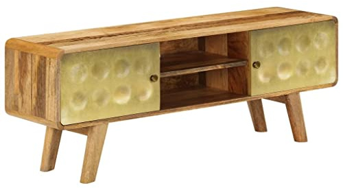 Cervaline Mobile Porta TV in Legno Massello di Mango 120x30x45 cm,Mobili,Mobili TV,18.52kg - 246340