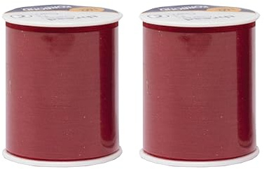 Korbond 320m Sewing Thread –2 x 160m Spools - Red Polyester – Hand and Machine Sewing