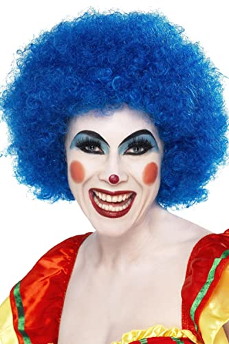 Smiffys Verrückter Clown Perücke, Blau, 120g