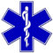 Aufkleber Star of Life medical EMS EMT paramedic medics sticker 127mmx 127mm