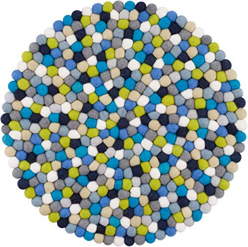 myfelt Filzkugel Sitzauflage/Stuhlauflage - Fritz - 36 cm, bunt