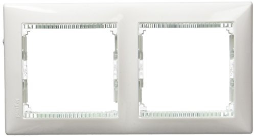 Legrand Valena 774462 - Vl-Placa 2Ele Hor Blan/Cristal