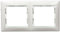 Legrand Valena 774462 - Vl-Placa 2Ele Hor Blan/Cristal