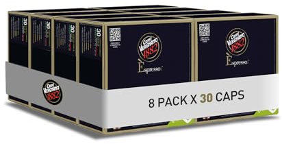 Caffè Vergnano 1882 - 240 Capsule Caffè Compostabili e Compatibili con Nespresso, Oro - 8 confezioni da 30 capsule