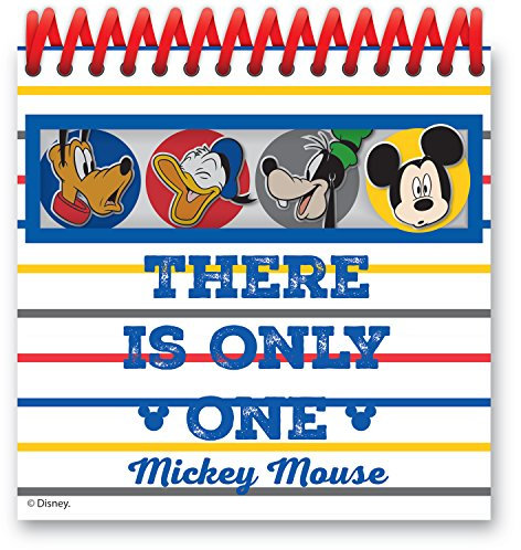 amscan 9903180 Spiral Notebook with Theme-4 Pcs. Notizbuch mit Spiralbindung, Motiv Mickey Mouse, 4 Stück, grün