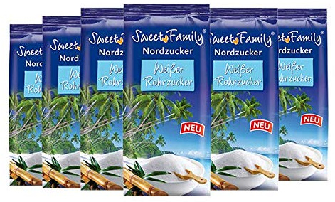 Sweet Family Wei?er Rohrzucker, 500g 6er Pack