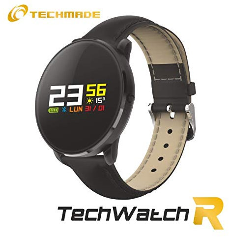 SMART BRACELET CINTURINO PELLE NERA