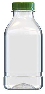 Botella 1/2 Litro PET Cuadrada (Caja 96 unds.)
