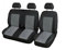 24/7 AUTO Sitzbezüge 2+1 schwarz und grau Linkslenker Ducato Transit Master Boxer Bus