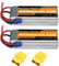 Youme 6S Lipo Batterie, 22,2 V 4500 mAh Lipo Batterie 60C mit EC5 und XT90 Stecker für X-Klasse Drohnenrennen 70MM 8MM 90MM EDF RC Quadcopter Flugzeug Hubschrauber Auto LKW Boot Hobby (2 Packungen)