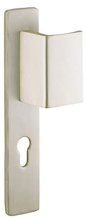 THIRARD - Ensemble de Poignées pour Porte d'Entrée Palière Renforcée - Aluminium Anodisé F2 - Usage Pratique et Esthétique - Aileron Réversible - Carré 7 mm - Entr'Axes 195 mm - Jaune/Doré