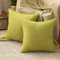MIULEE 2er Set Wasserdicht Kissenbezug Outdoor Sofakissen Dekokissen Modern Kissenbezüge Dekorativ Kissenhülle Deko aus Polyster Leinen-Optik für Garten Sofa Wohnzimmer Bett 50x50 cm Vegetation Grün
