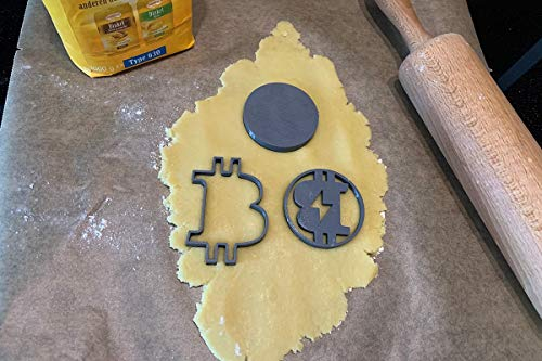 Axis Line Bitcoin Keksform 3er Set - Zum Ausstechen von Keksen - Bitcoin-Logo - Für Weihnachten