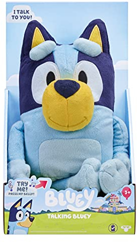 Bluey - Peluche Parlante Interactivo de 33 cm, Canta y Dice 9 Frases Diferentes